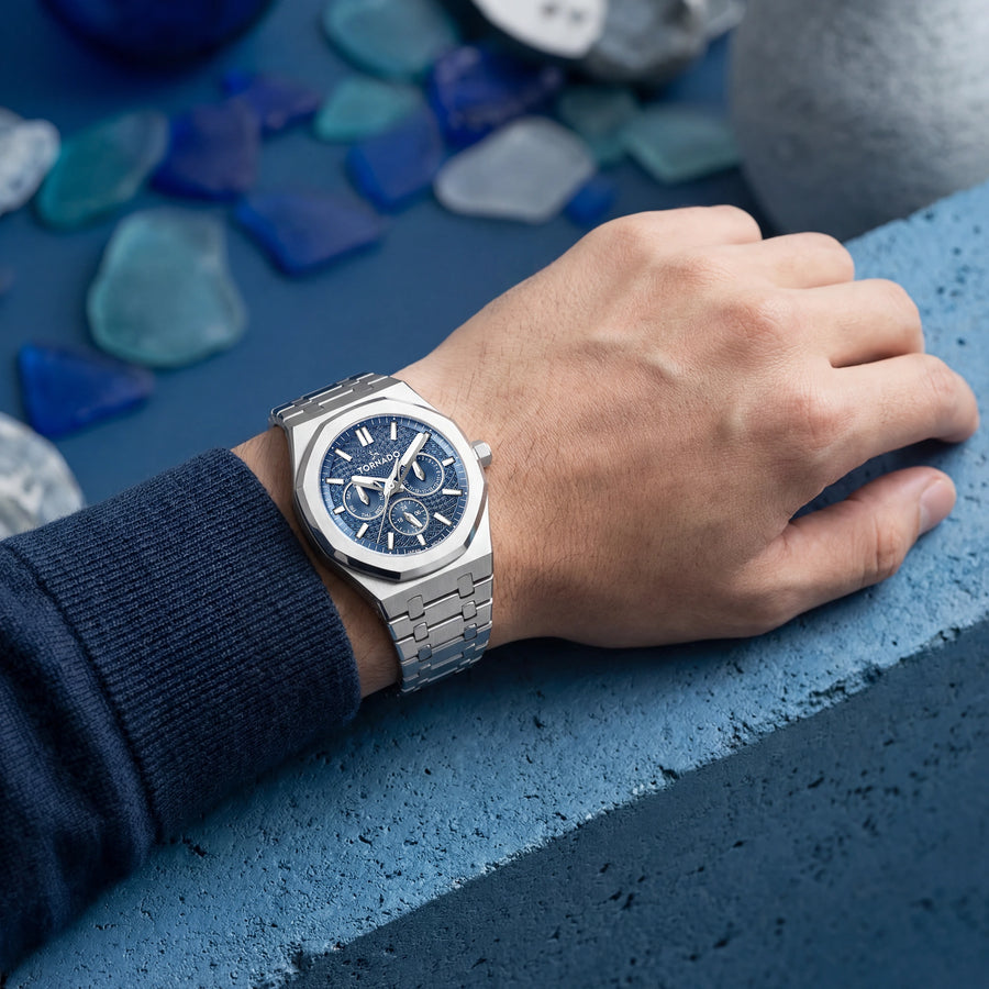 AURORA NOVA Multi Function Blue Silver