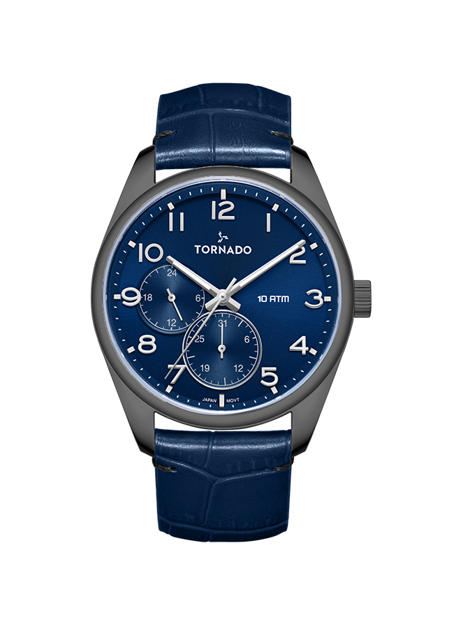 TORNADO Men's Multi Function Blue Dial Watch - T25102-XLNN