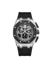 TORNADO Men's Chronograph Black Dial Watch - T25103-SSBB