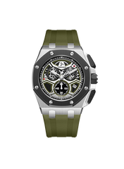 TORNADO Men's Chronograph Green with Black Dial Watch - T25103-SSHHB