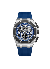 TORNADO Men's Chronograph Blue with Black Dial Watch - T25103-SSLLB