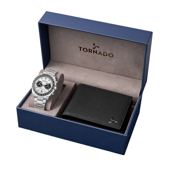 SET BOX Chronograph Silver