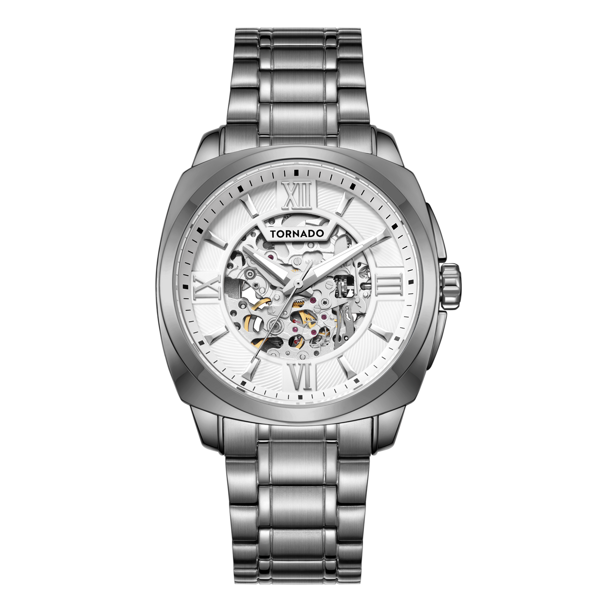 Tornado Men's Automatic White Dial Watch - T7316-XBXW